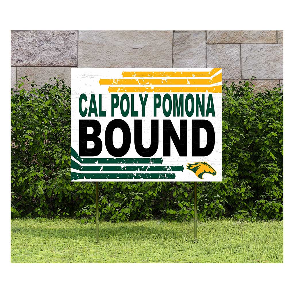 18x24 Lawn Sign Retro School Bound California Polytechnic State Pomona Broncos
