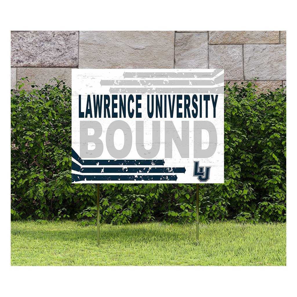 18x24 Lawn Sign Retro School Bound Lawrence University Vikings