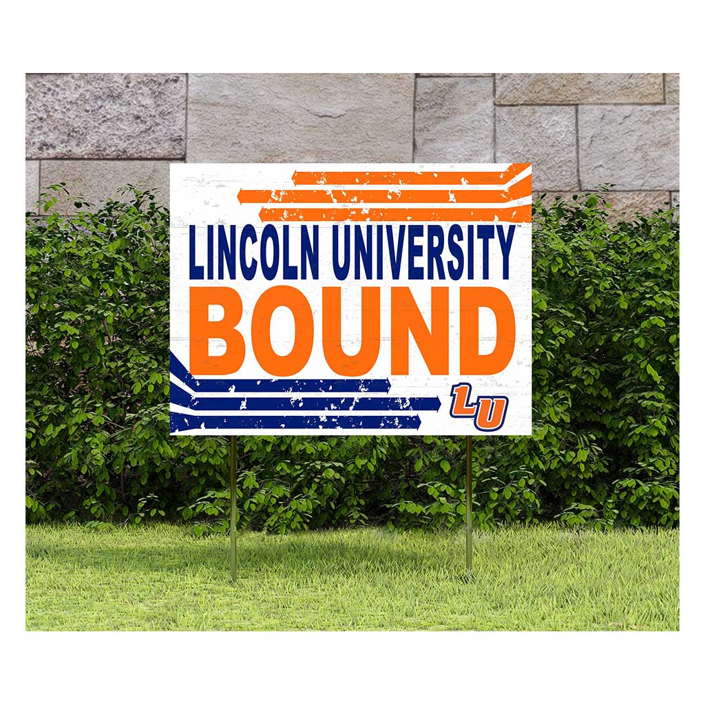 18x24 Lawn Sign Retro School Bound Lincoln University Lions