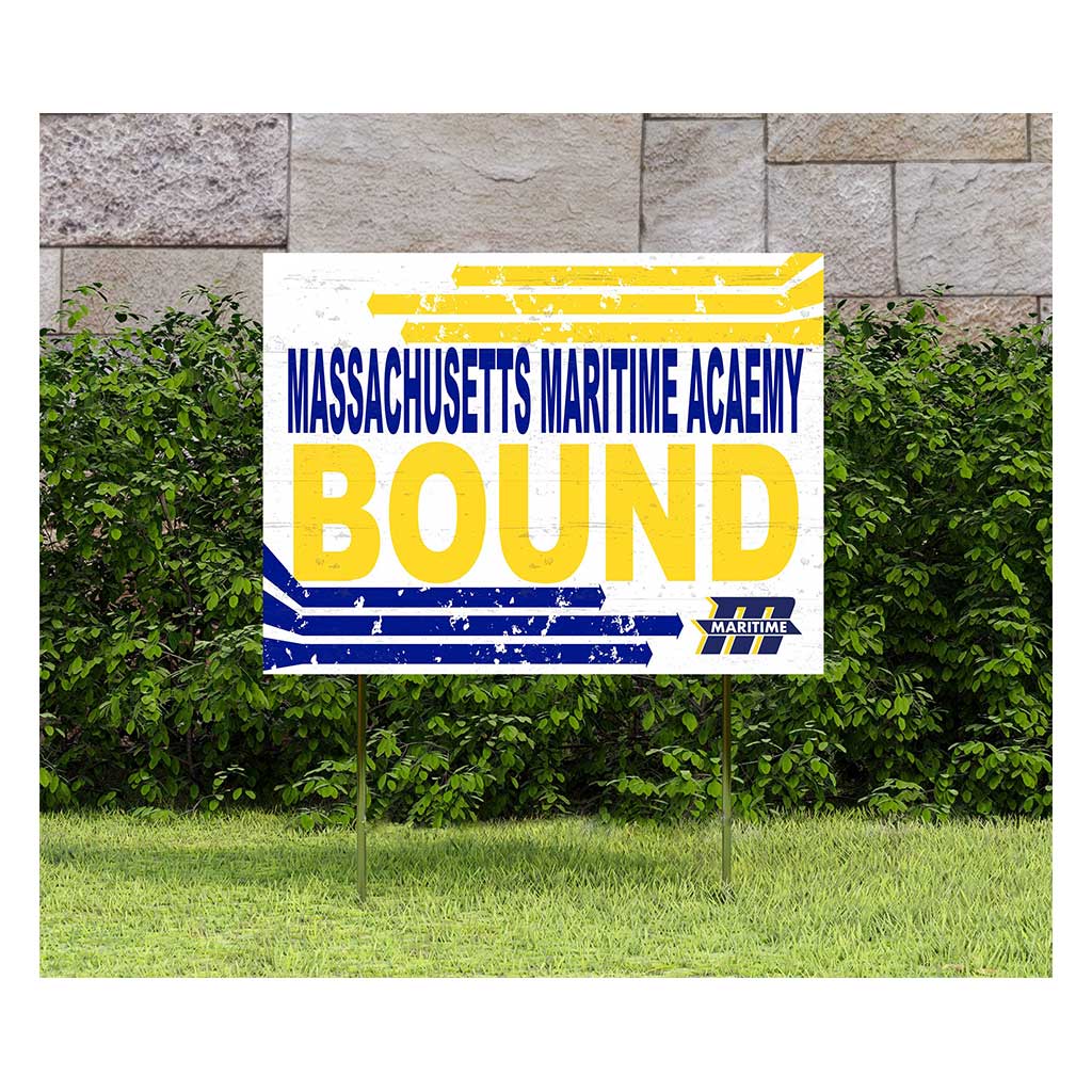 18x24 Lawn Sign Retro School Bound Massachusettes Maritime Academy Buccaneers