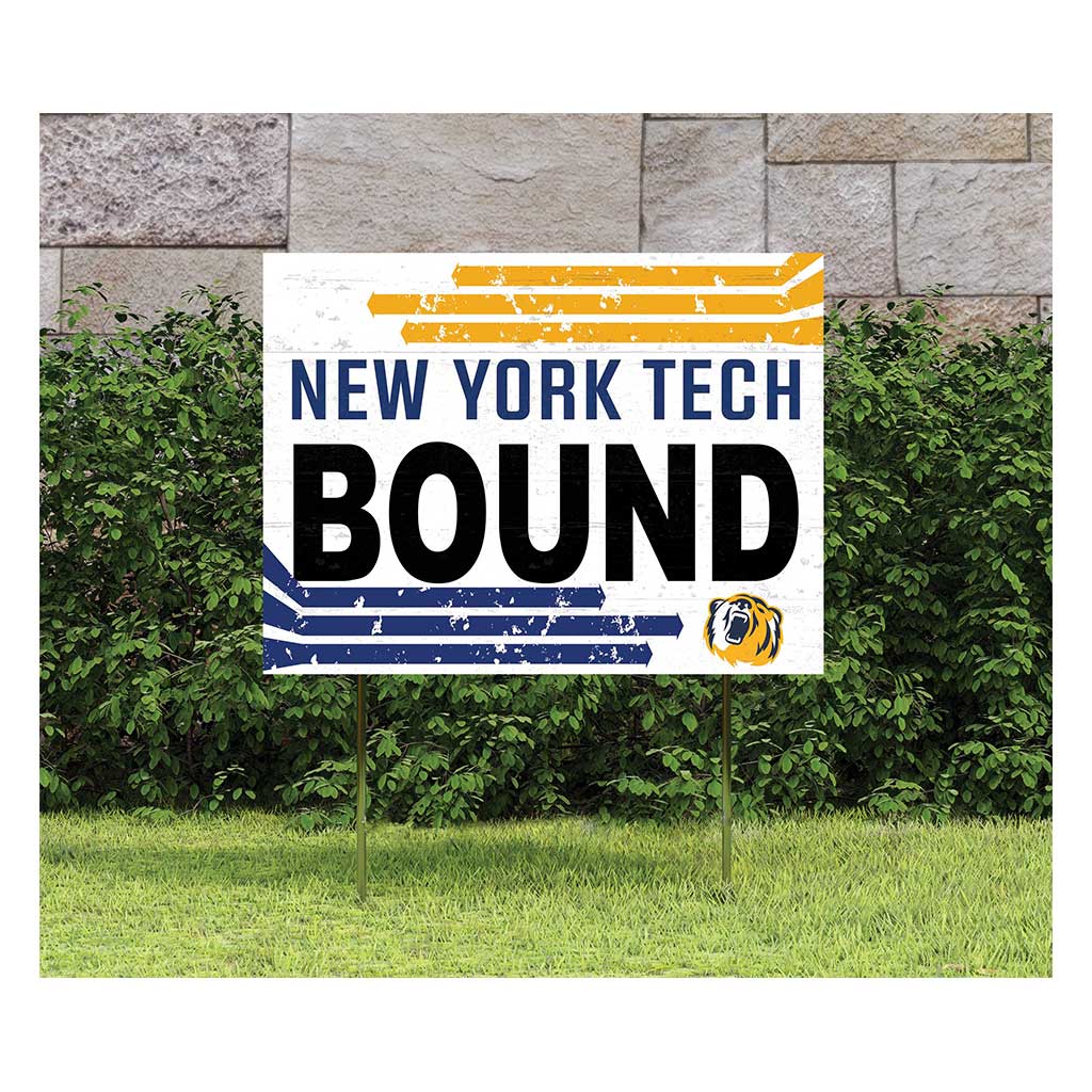 18x24 Lawn Sign Retro School Bound New York Tech Bears