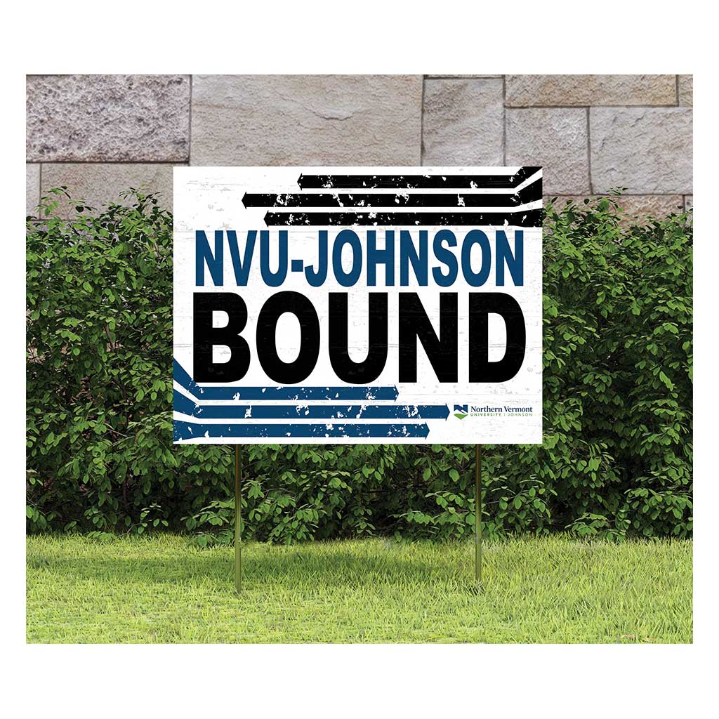 18x24 Lawn Sign Retro School Bound Northern Vermont - Johnson Badgers