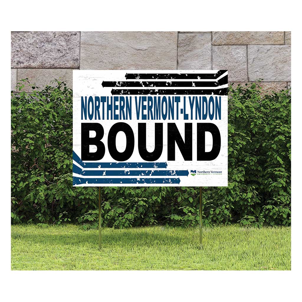 18x24 Lawn Sign Retro School Bound Northern Vermont - Lyndon Hornets