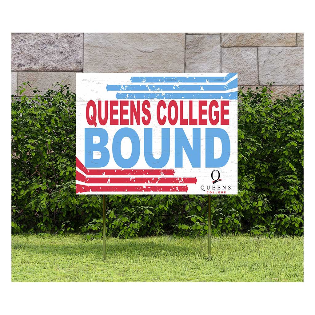 18x24 Lawn Sign Retro School Bound Queens College Knights
