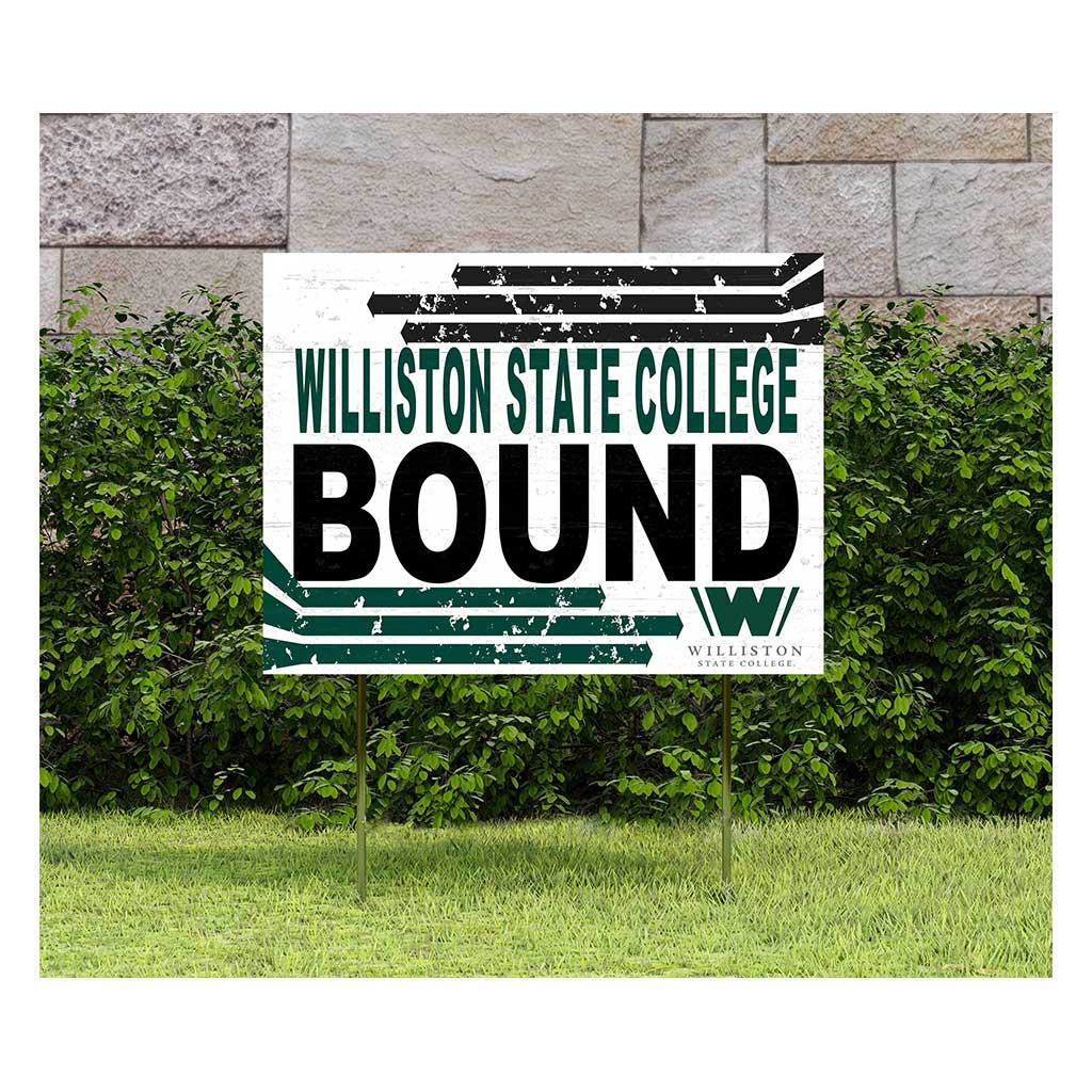 18x24 Lawn Sign Retro School Bound Williston State College Tetons