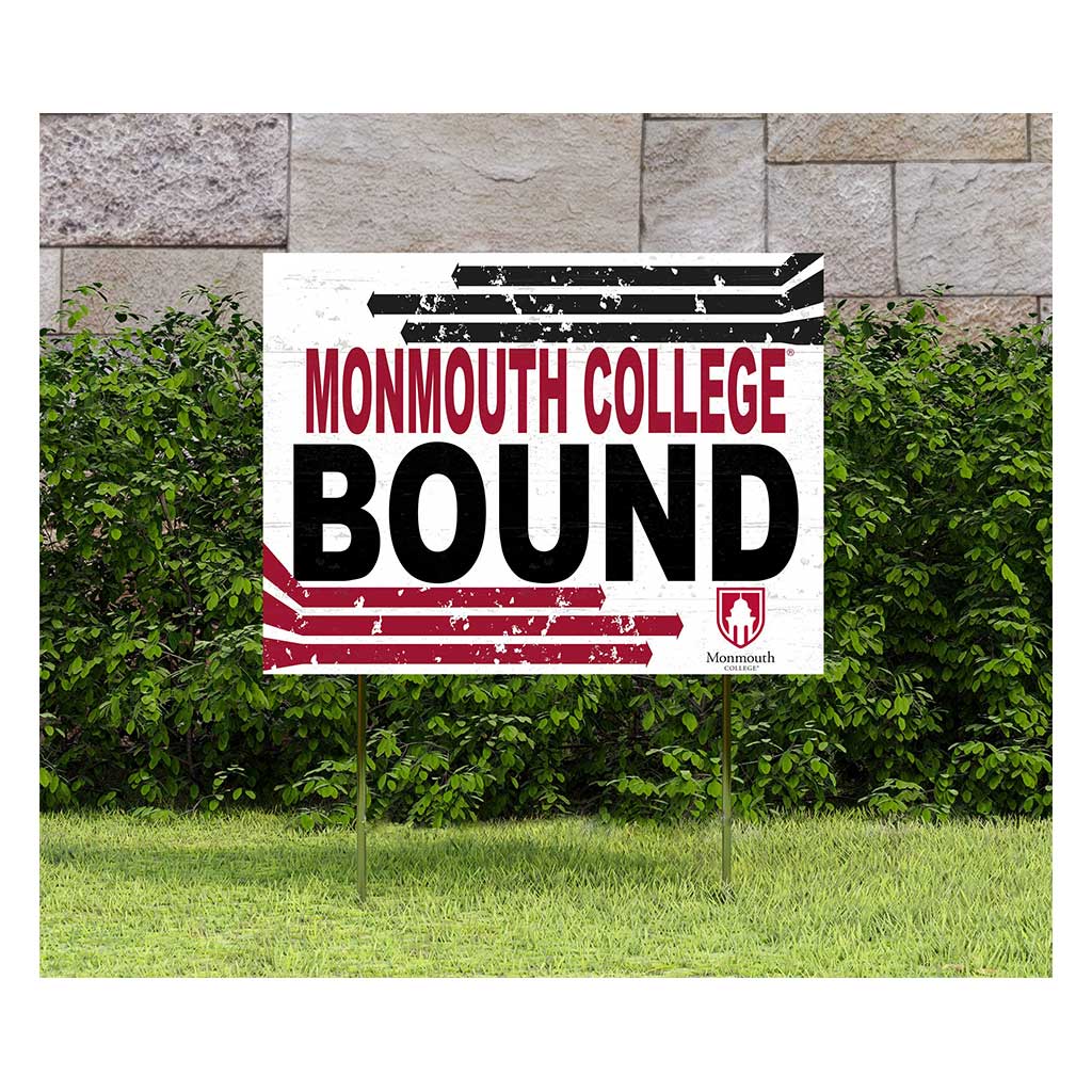 18x24 Lawn Sign Retro School Bound Monmouth College Fighting Scots