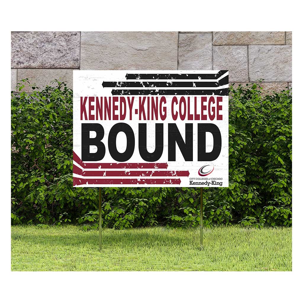 18x24 Lawn Sign Retro School Bound Kennedy King College StatesMen