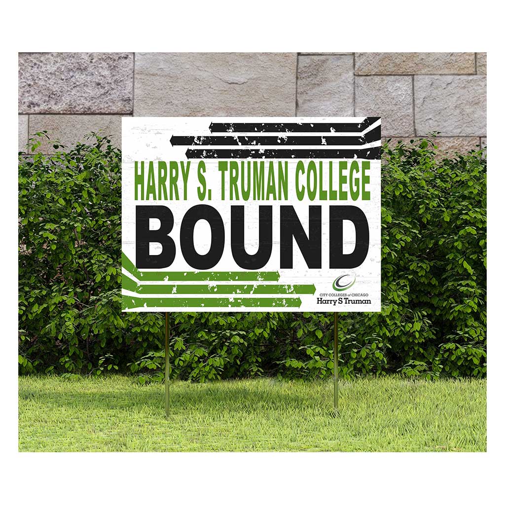 18x24 Lawn Sign Retro School Bound Harry S. Truman College Falcons