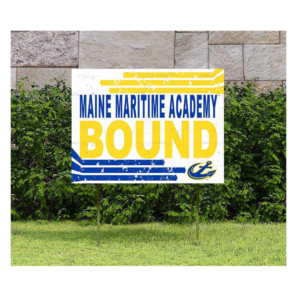 18x24 Lawn Sign Retro School Bound Maine Maritime Academy Mariners