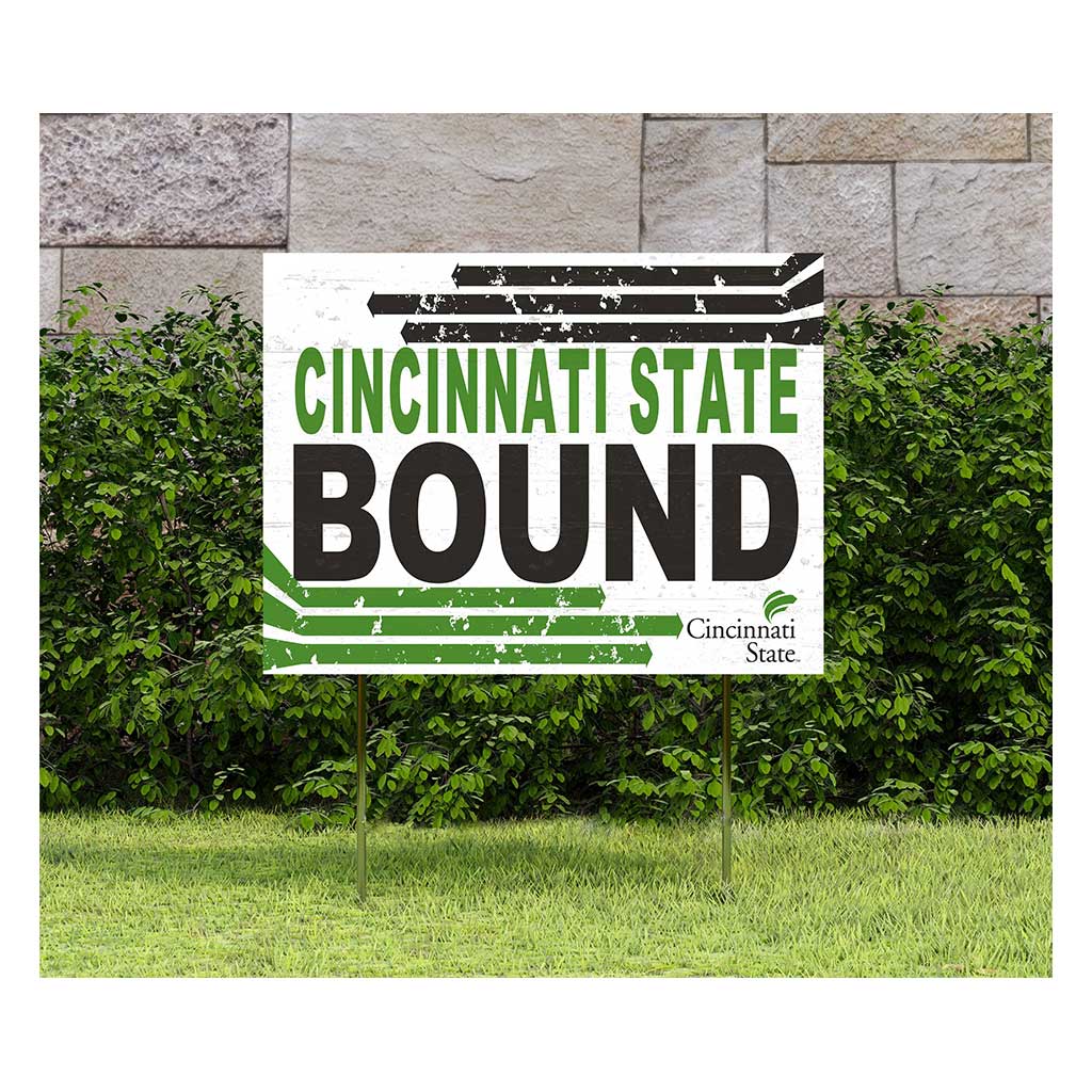 18x24 Lawn Sign Retro School Bound Cincinnati State