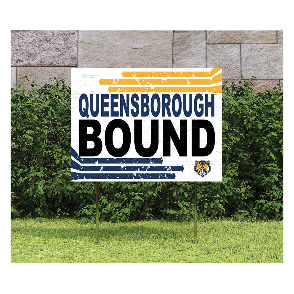 18x24 Lawn Sign Retro School Bound Queensborough Community College Tigers