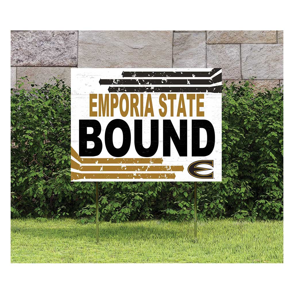 18x24 Lawn Sign Retro School Bound Emporia State Hornets