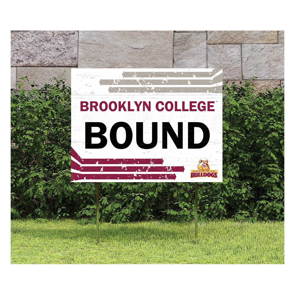 18x24 Lawn Sign Retro School Bound Brooklyn College Bulldogs