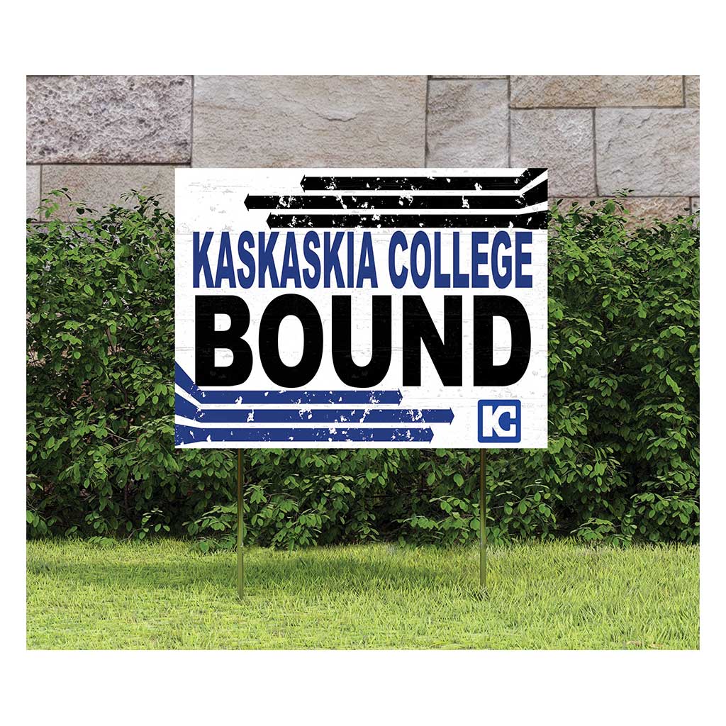 18x24 Lawn Sign Retro School Bound Kaskaskia College Blue Devils