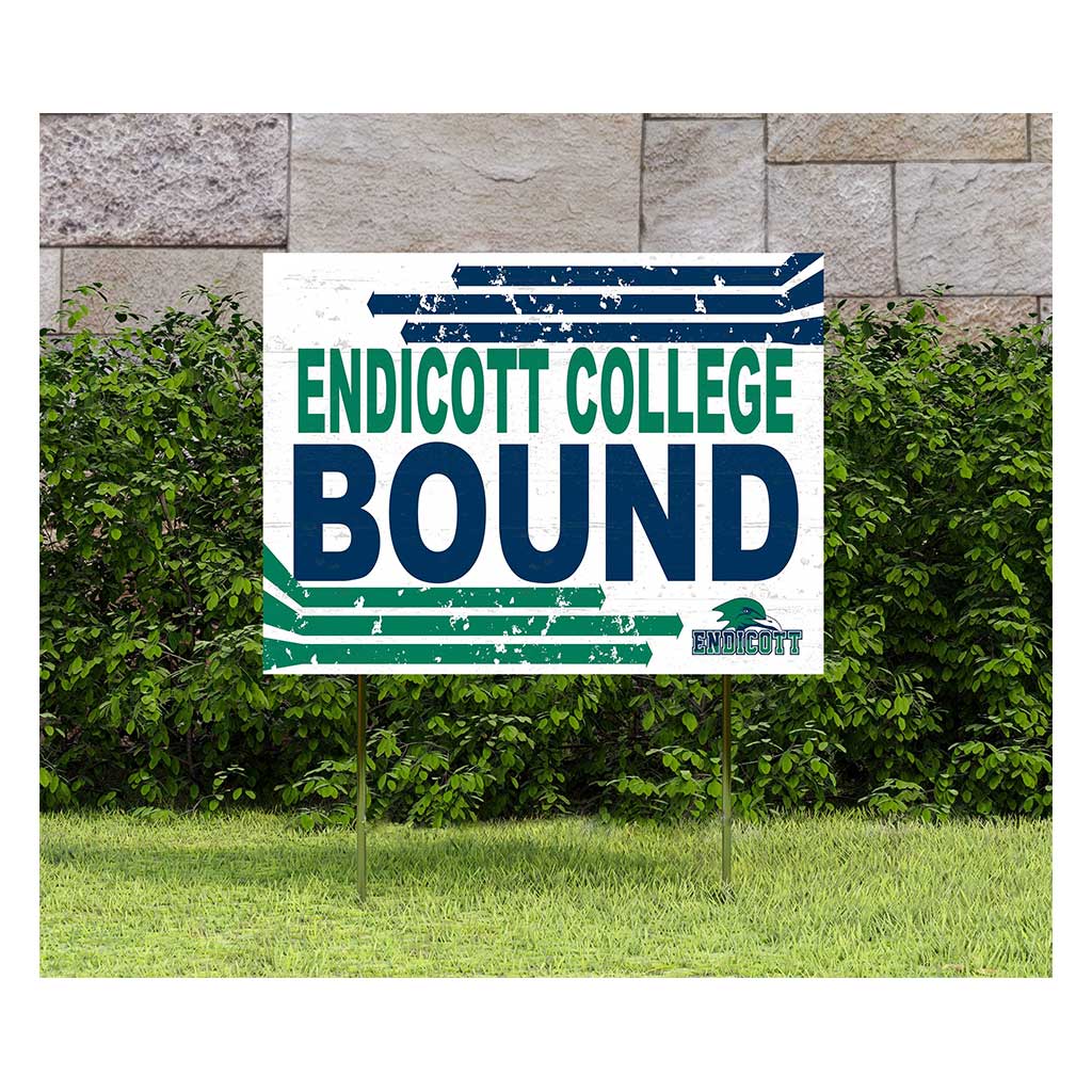 18x24 Lawn Sign Retro School Bound Endicott College Gulls