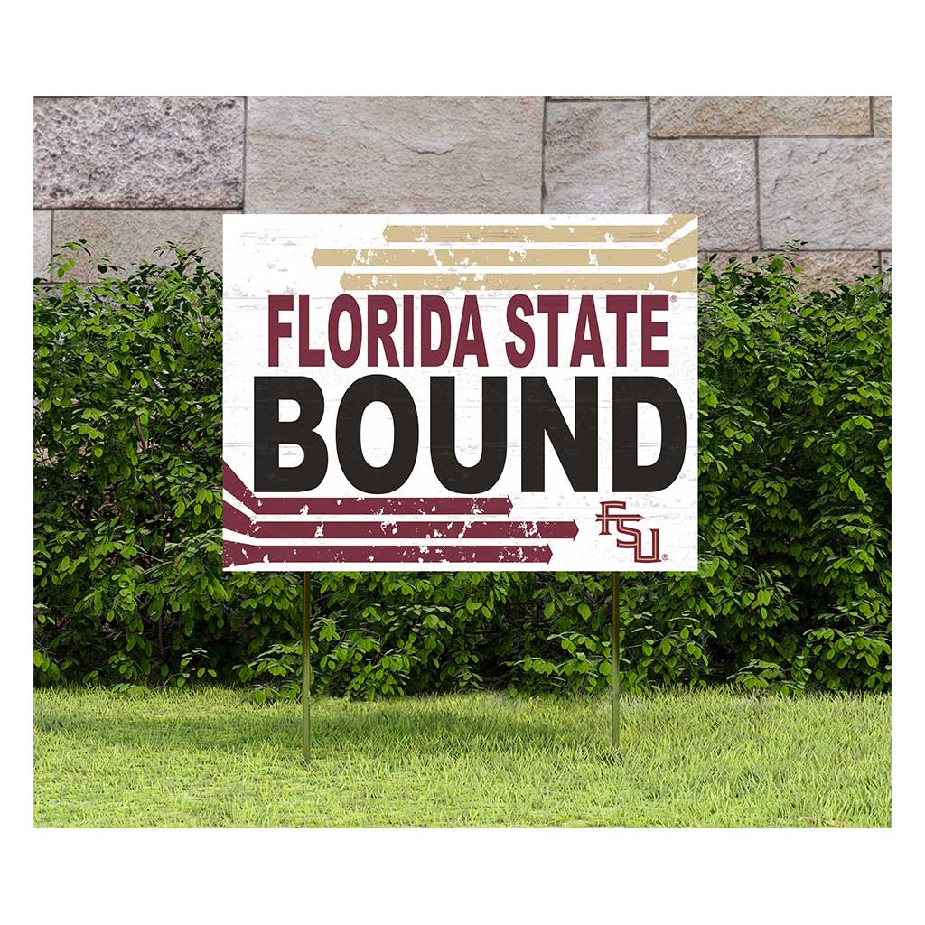 18x24 Lawn Sign Retro School Bound Florida State Seminoles