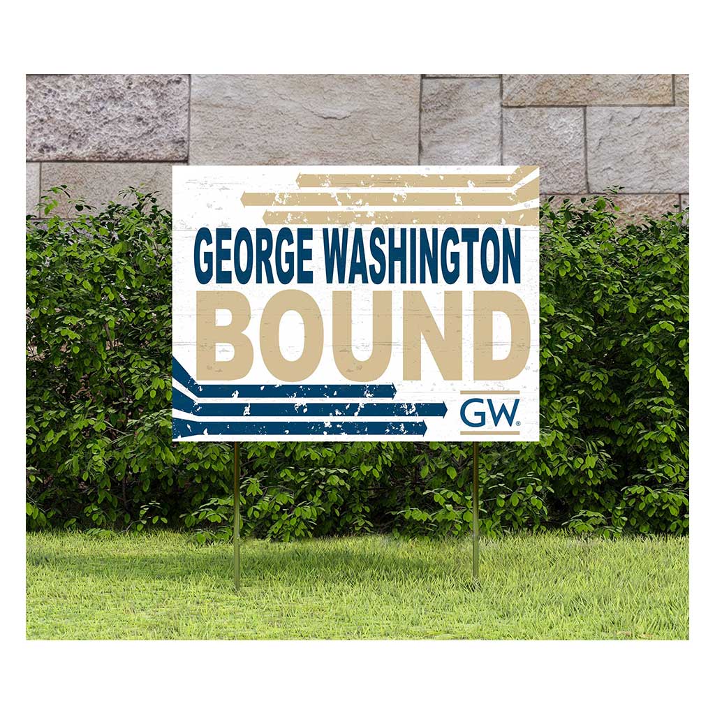 18x24 Lawn Sign Retro School Bound George Washington Univ Colonials
