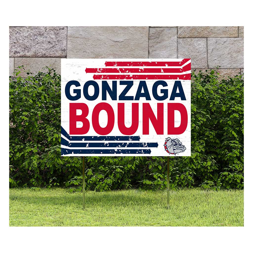 18x24 Lawn Sign Retro School Bound Gonzaga Bulldogs