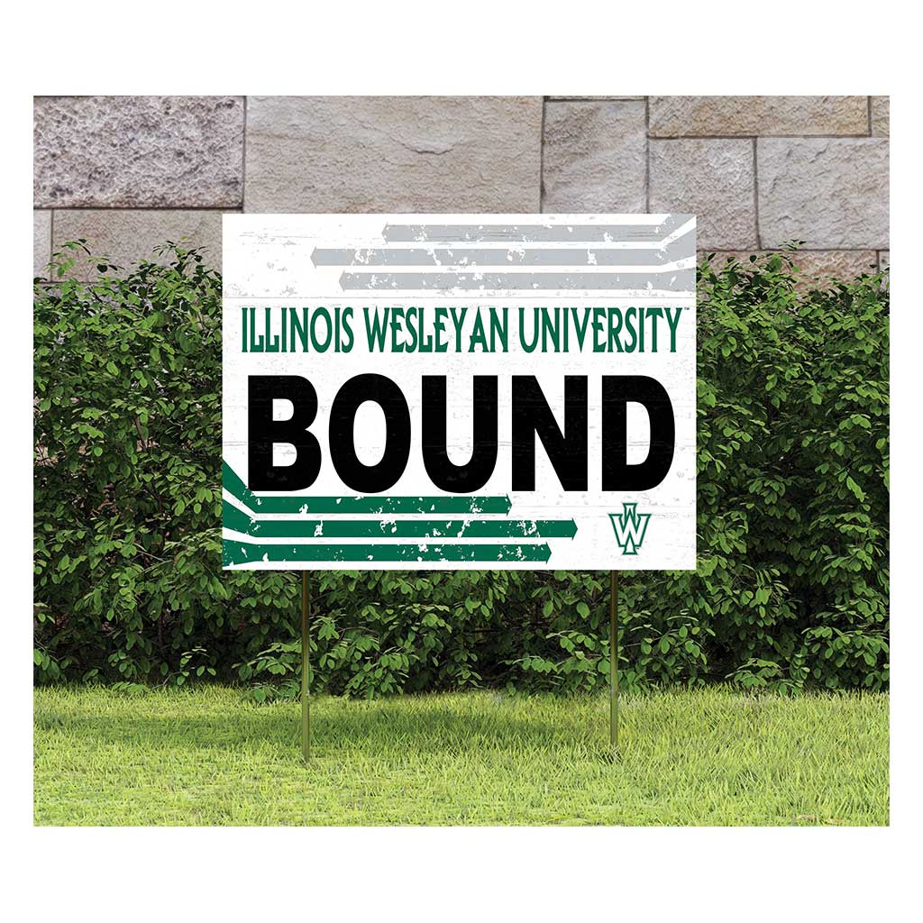 18x24 Lawn Sign Retro School Bound Illinois Wesleyan Titans