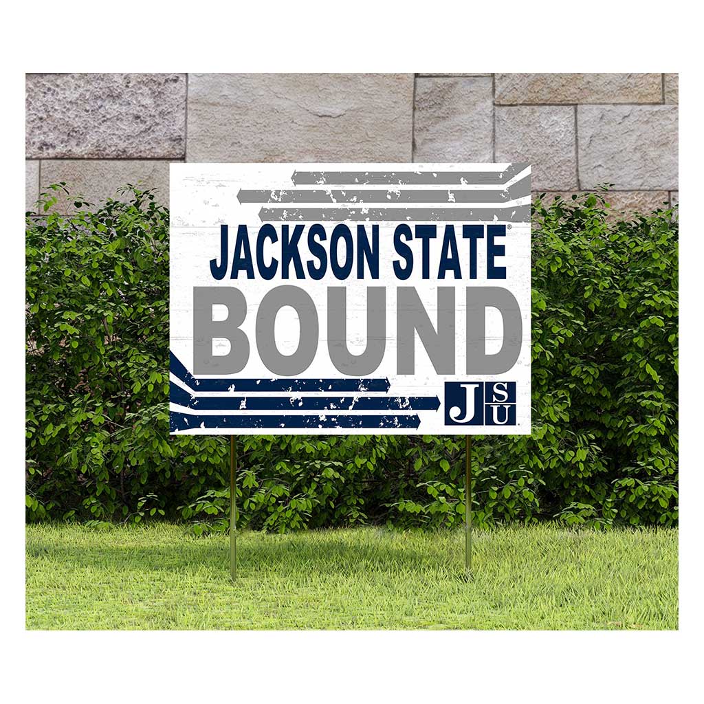18x24 Lawn Sign Retro School Bound Jackson State Tigers