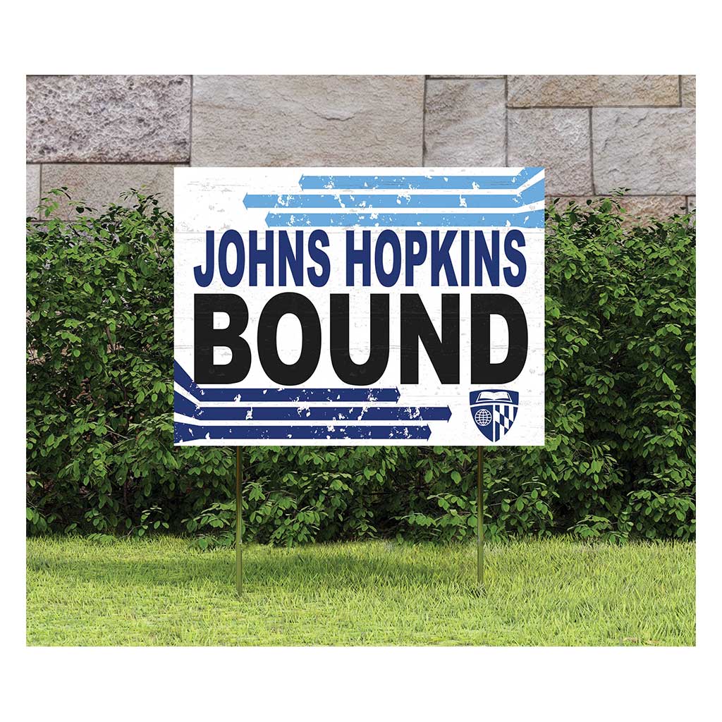 18x24 Lawn Sign Retro School Bound Johns Hopkins Blue Jays