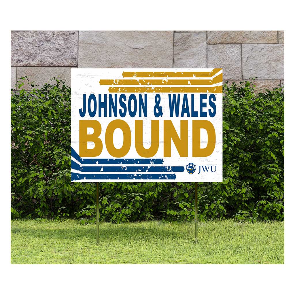 18x24 Lawn Sign Retro School Bound Johnson & Wales Wildcats