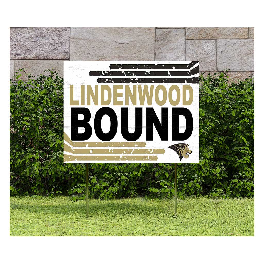 18x24 Lawn Sign Retro School Bound Lindenwood Lions