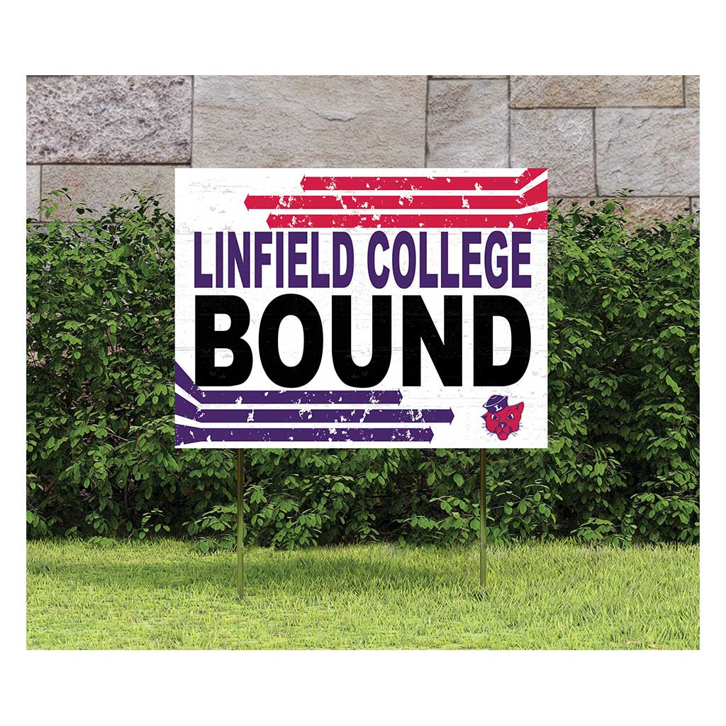 18x24 Lawn Sign Retro School Bound Linfield College Wildcats