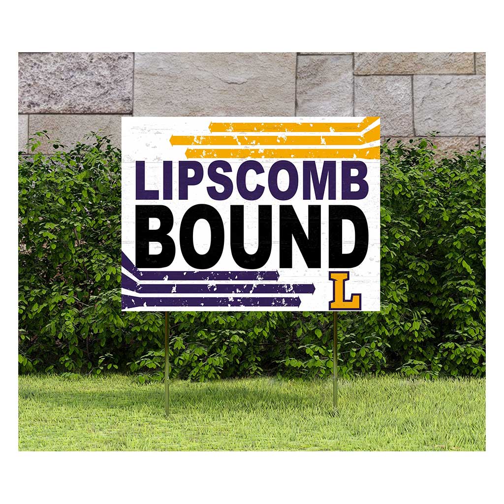 18x24 Lawn Sign Retro School Bound Lipscomb Bison