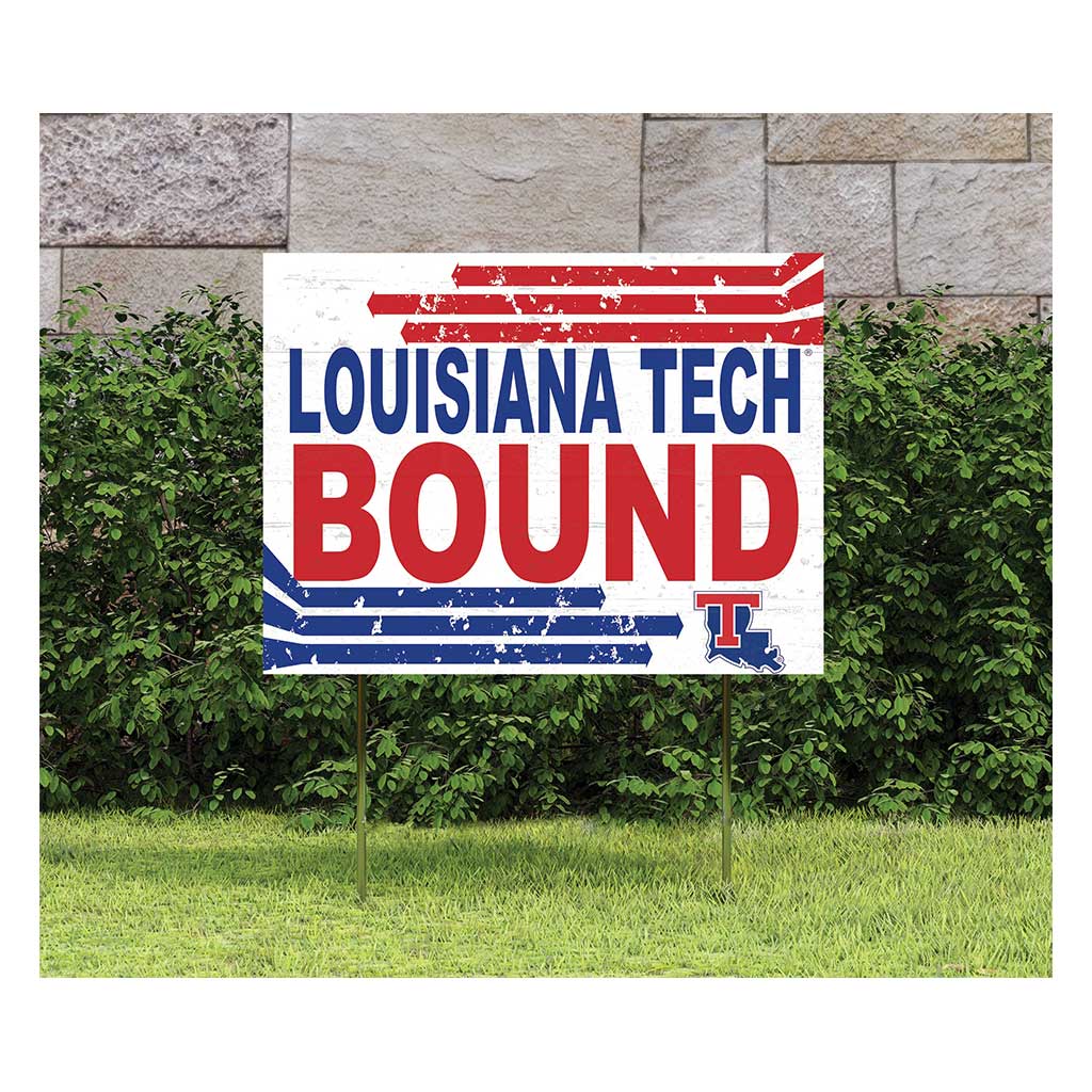 18x24 Lawn Sign Retro School Bound Louisiana Tech Bulldogs