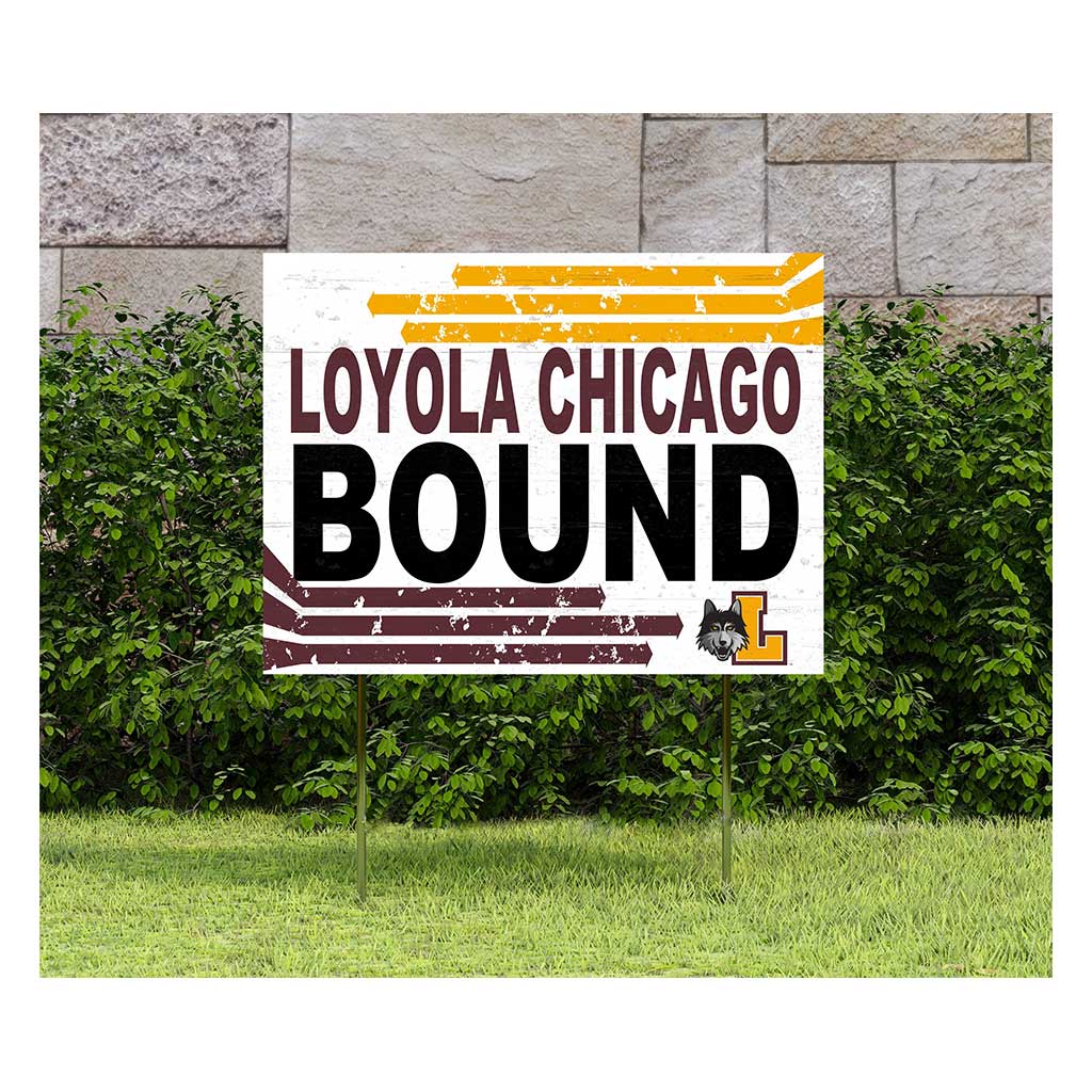 18x24 Lawn Sign Retro School Bound Loyola Chicago Ramblers
