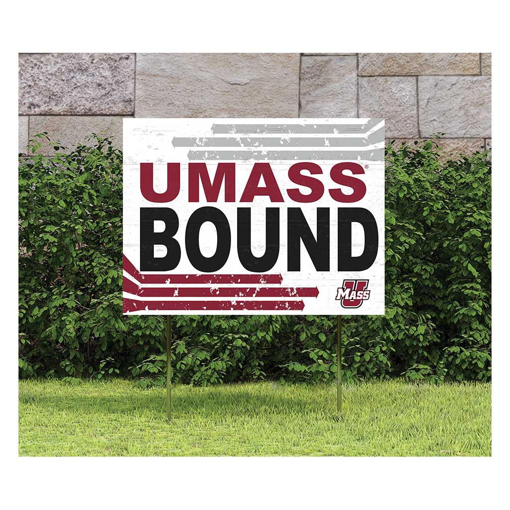 18x24 Lawn Sign Retro School Bound UMASS Amherst Minutemen