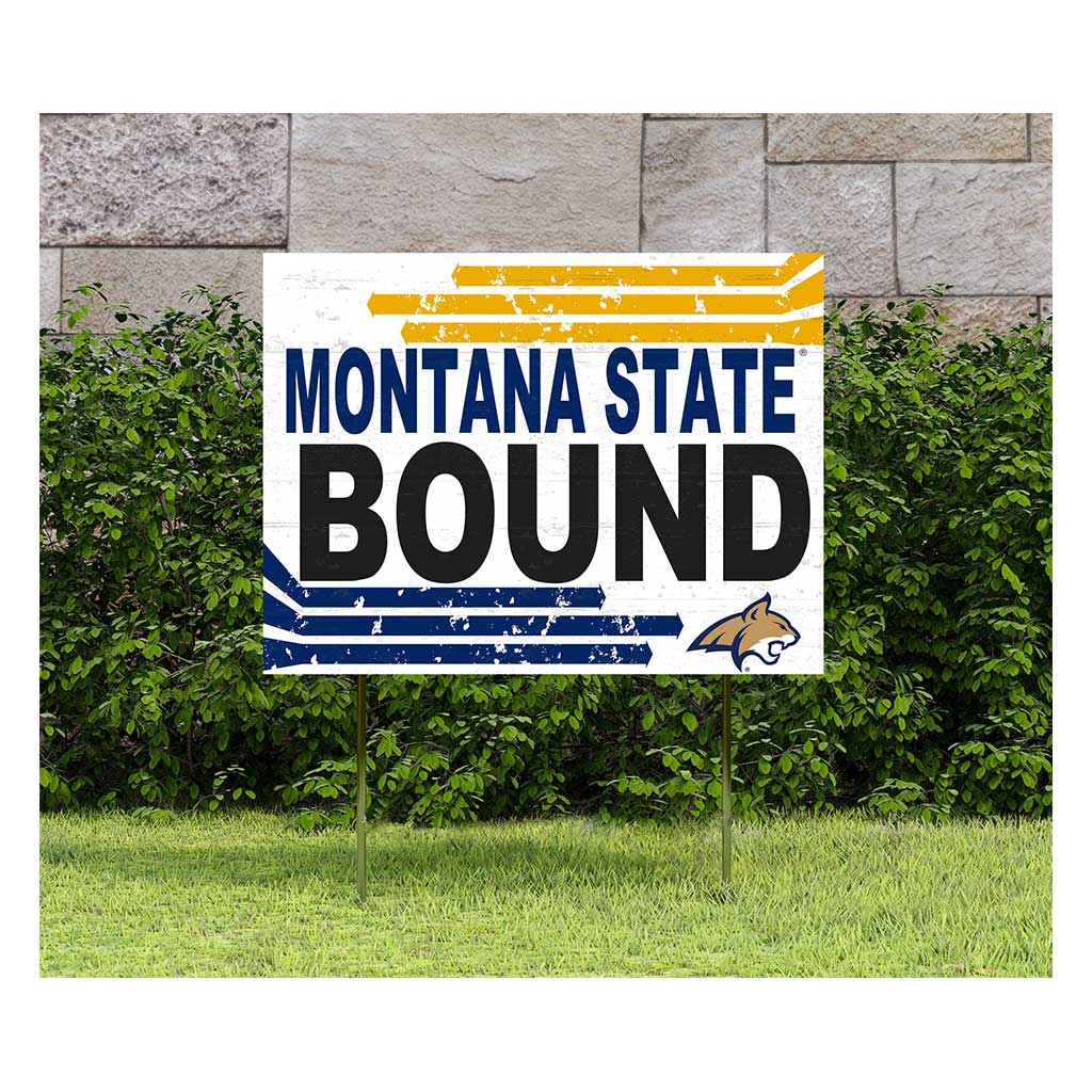 18x24 Lawn Sign Retro School Bound Montana State Fighting Bobcats