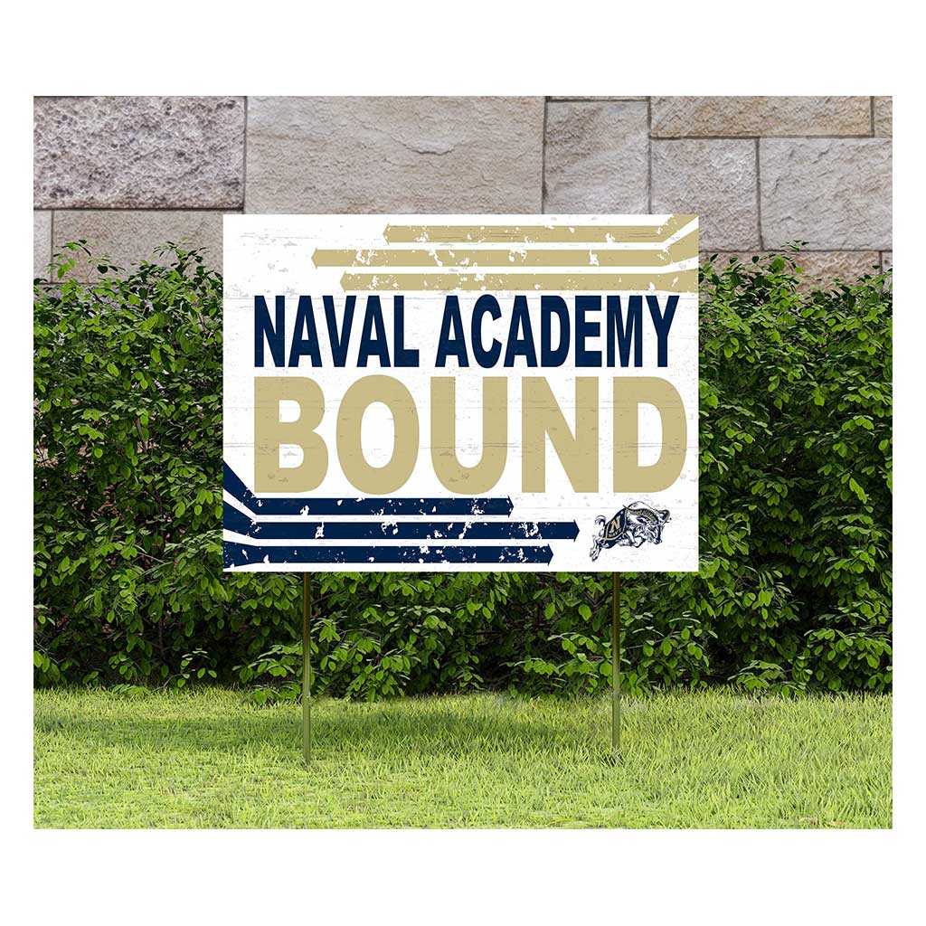 18x24 Lawn Sign Retro School Bound Naval Academy Midshipmen