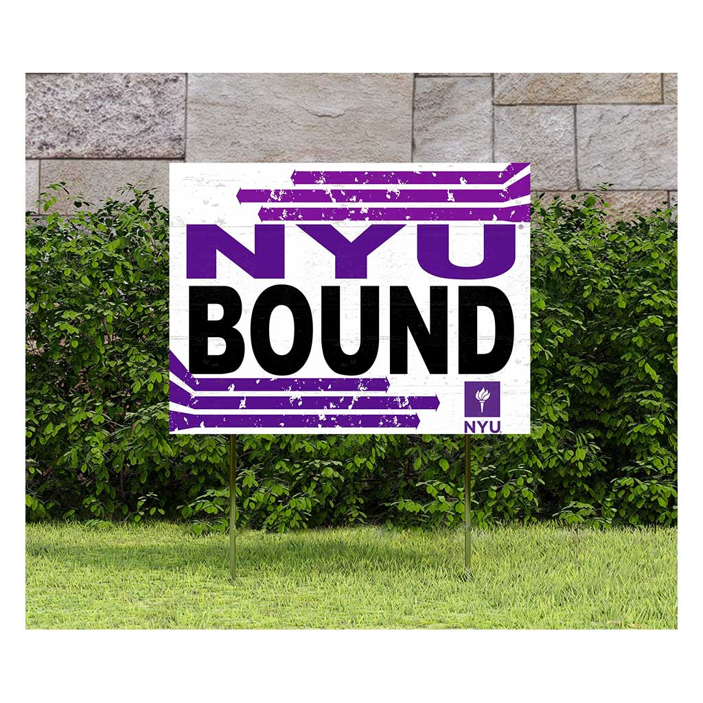 18x24 Lawn Sign Retro School Bound New York University Violets