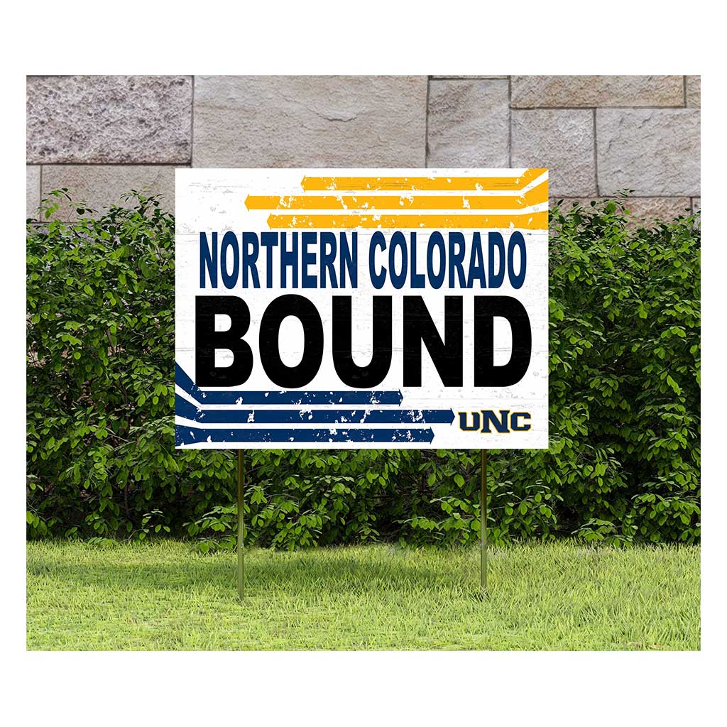 18x24 Lawn Sign Retro School Bound Northern Colorado Bears