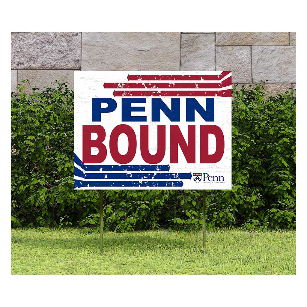 18x24 Lawn Sign Retro School Bound University of Pennsylvania Quakers