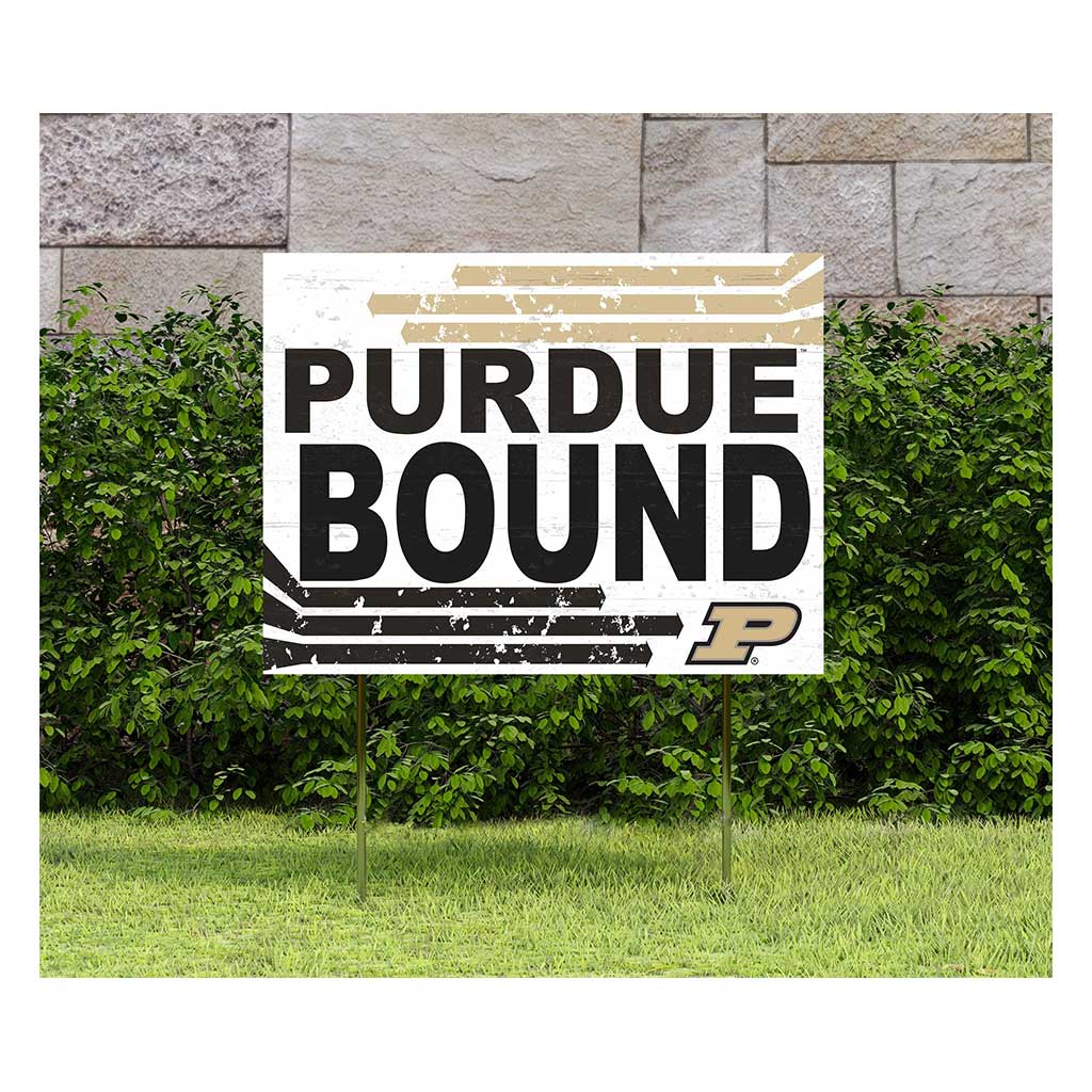 18x24 Lawn Sign Retro School Bound Purdue Boilermakers