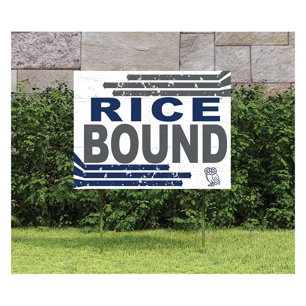 18x24 Lawn Sign Retro School Bound Rice Owls