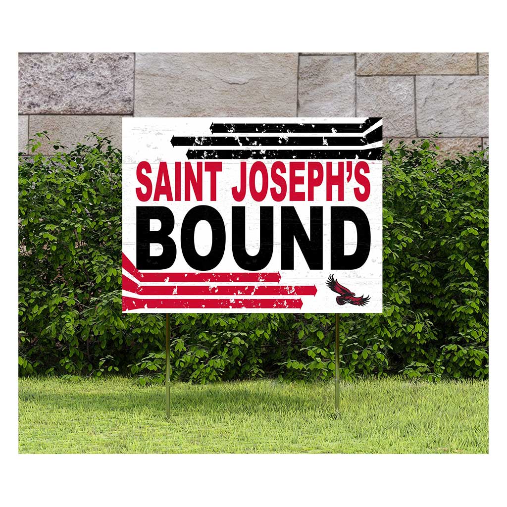18x24 Lawn Sign Retro School Bound Saint Joseph's Univ Hawks