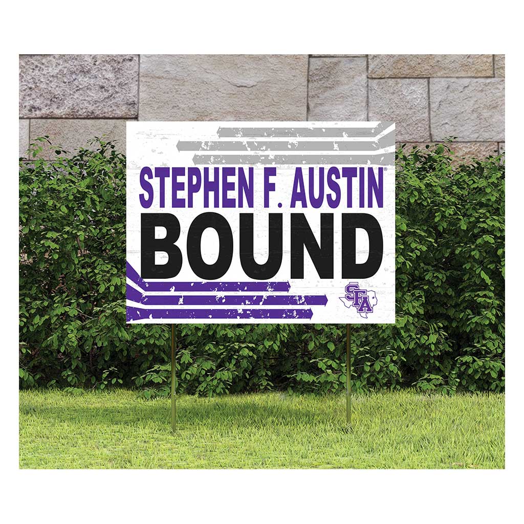 18x24 Lawn Sign Retro School Bound Stephen F Austin Lumberjacks