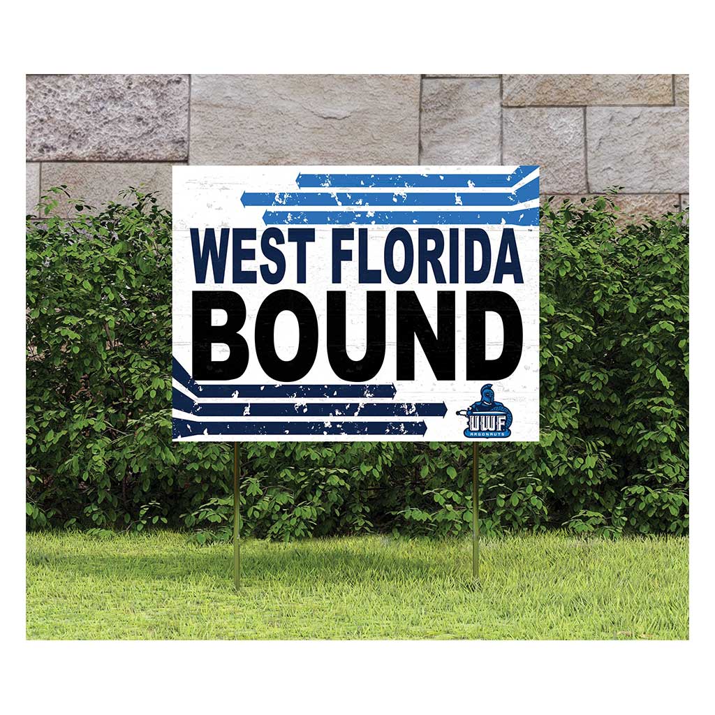 18x24 Lawn Sign Retro School Bound West Florida University Argonauts