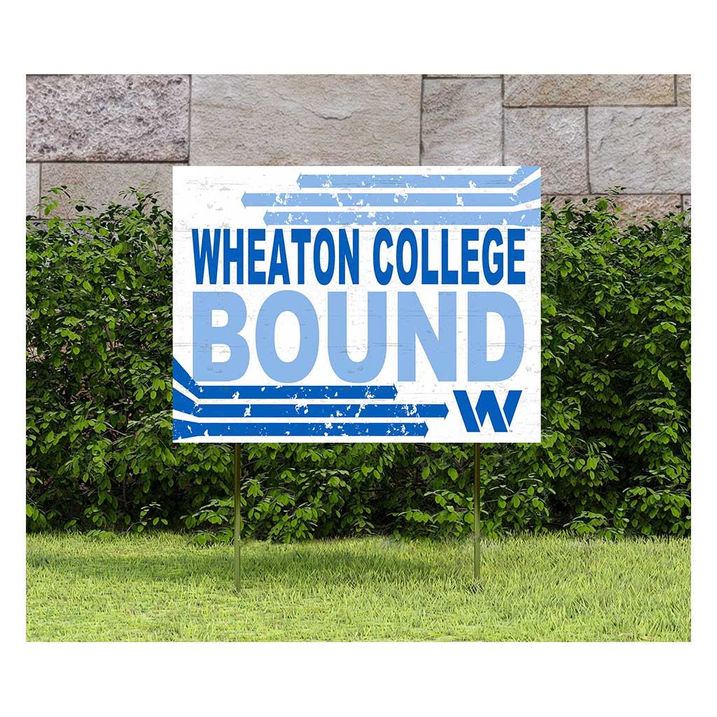 18x24 Lawn Sign Retro School Bound Wheaton College (MA) Lyons
