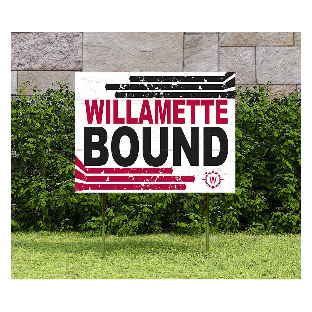 18x24 Lawn Sign Retro School Bound Willamette Bearcats