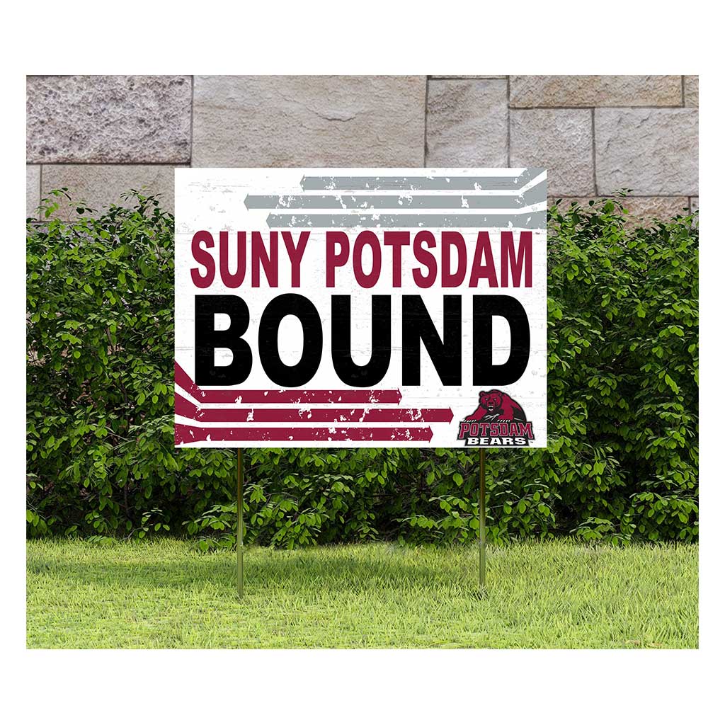 18x24 Lawn Sign Retro School Bound SUNY Potsdam Bears