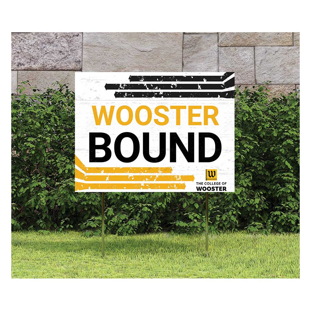 18x24 Lawn Sign Retro School Bound College of Wooster Fighting Scots
