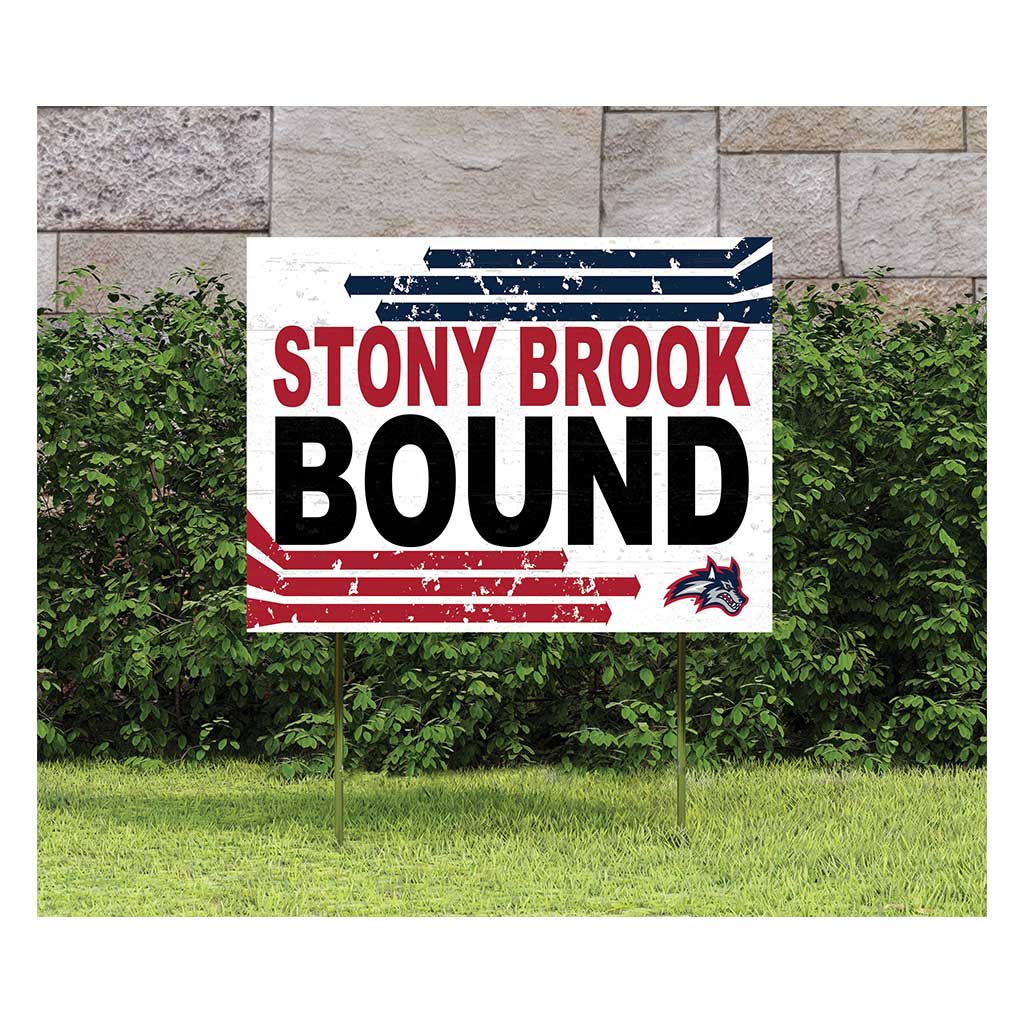 18x24 Lawn Sign Retro School Bound Stony Brook Seawolves