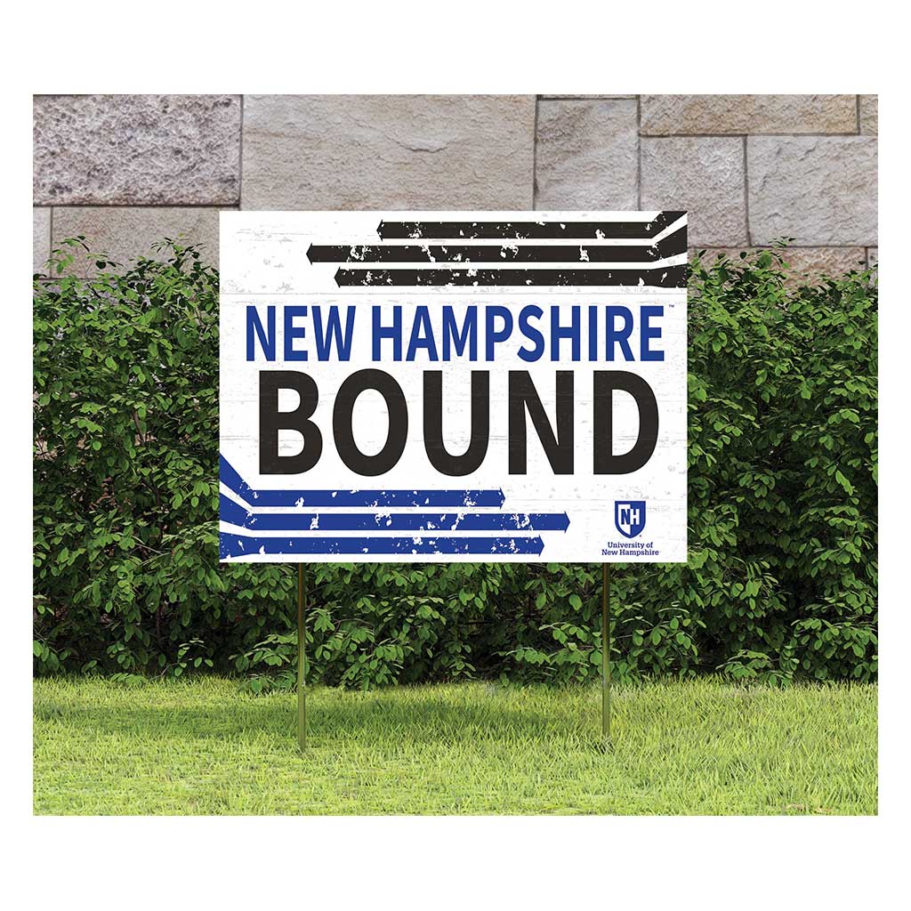 18x24 Lawn Sign Retro School Bound University of New Hampshire Wildcats