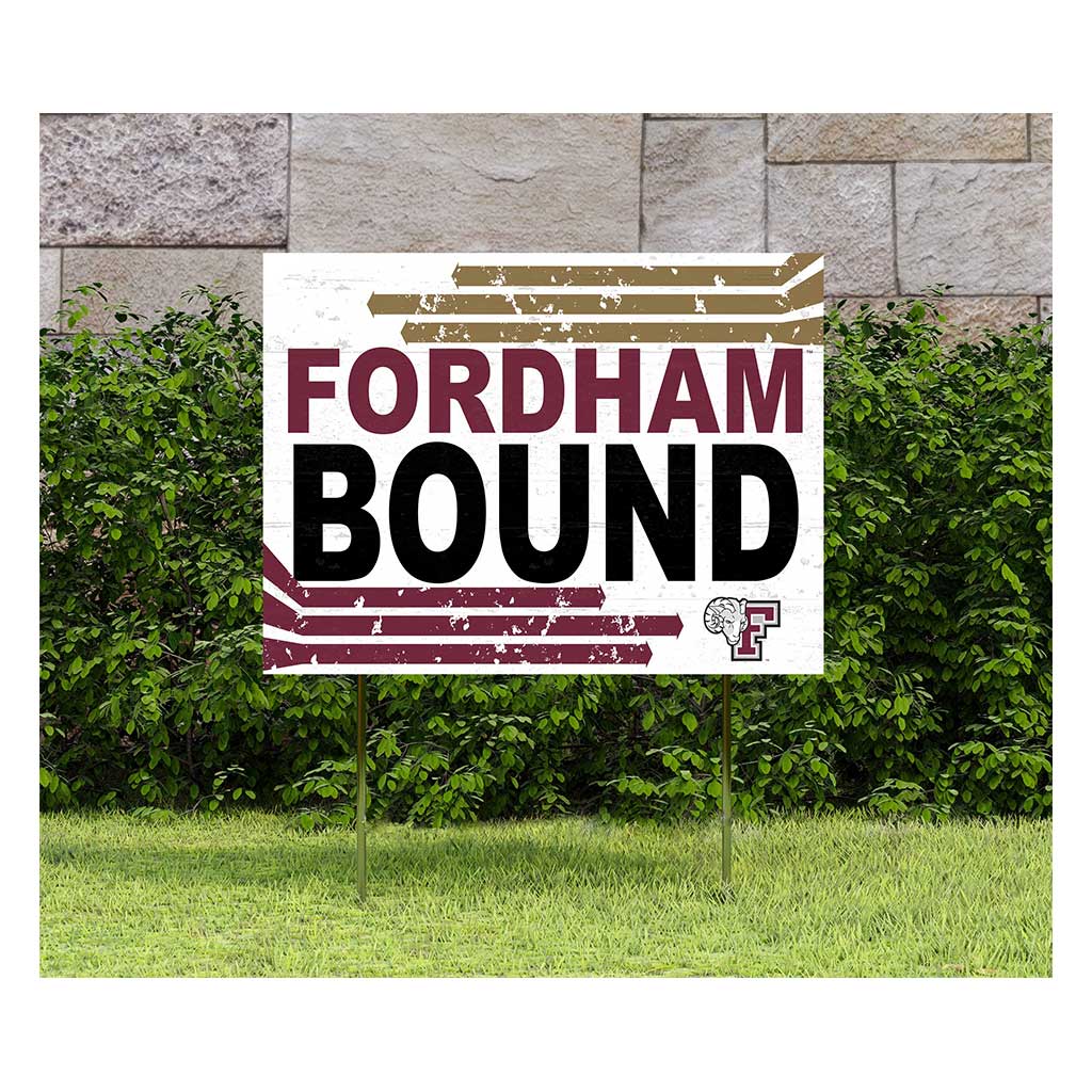 18x24 Lawn Sign Retro School Bound Fordham Rams