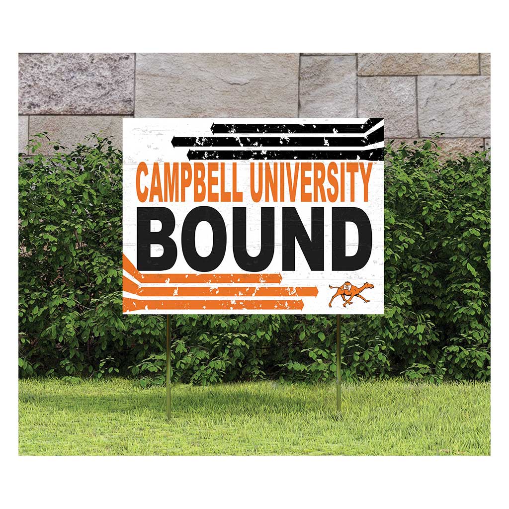18x24 Lawn Sign Retro School Bound Campbell University Fighting Camels